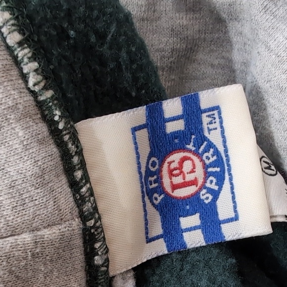 Pro Spirit Athletic Gear Forest Green Grey Gray Cotton Blend Sweatshirt Size M - Picture 3 of 7